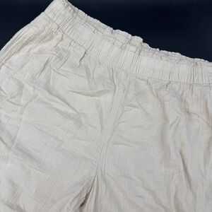 GAP Elastic-Waist Wide Leg Pants in Light Cream